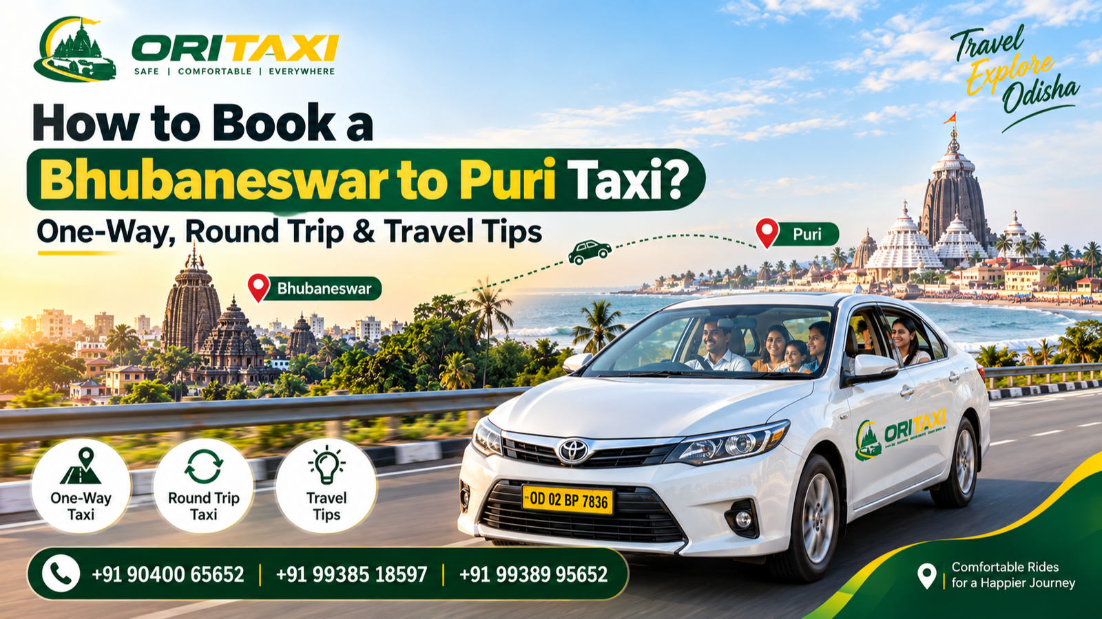 Bhubaneswar to Puri Taxi